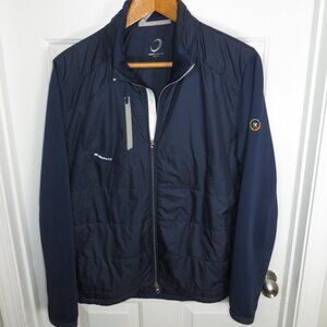 Zero Restriction Jacket Men Z625 Full Zip Hybrid Golf Primaloft Logo* XL Blue